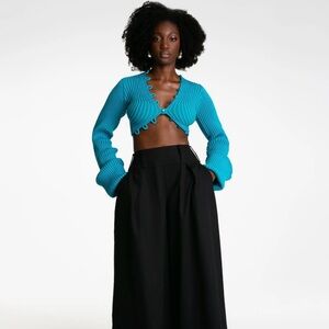 Hanifa Tani Crop Top - Ocean Blue
